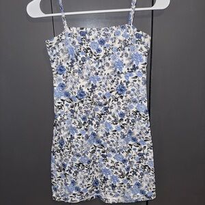 Wild Fable Blue Floral Mini Dress